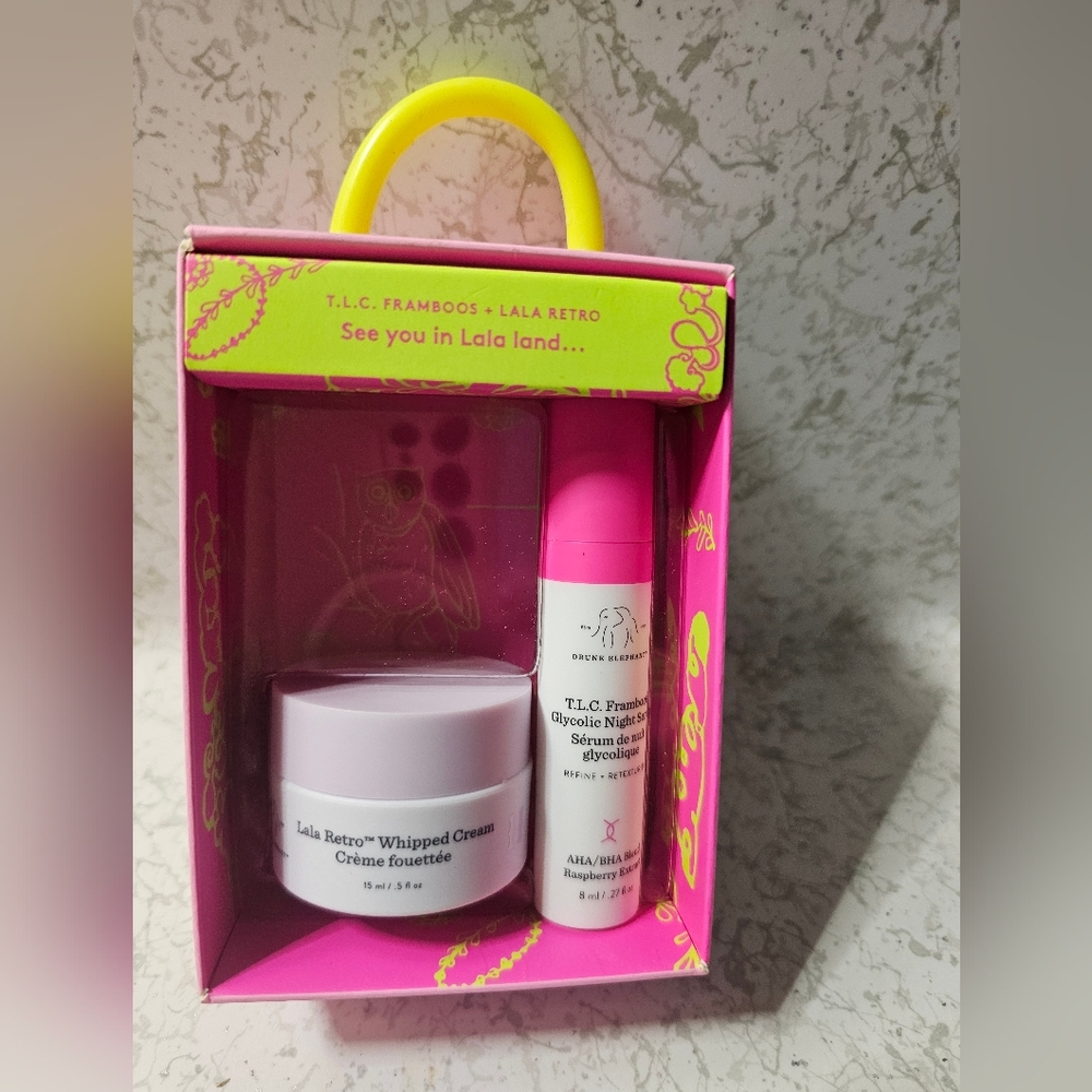 Drunk Elephant Pink and White Skincare Duo Set